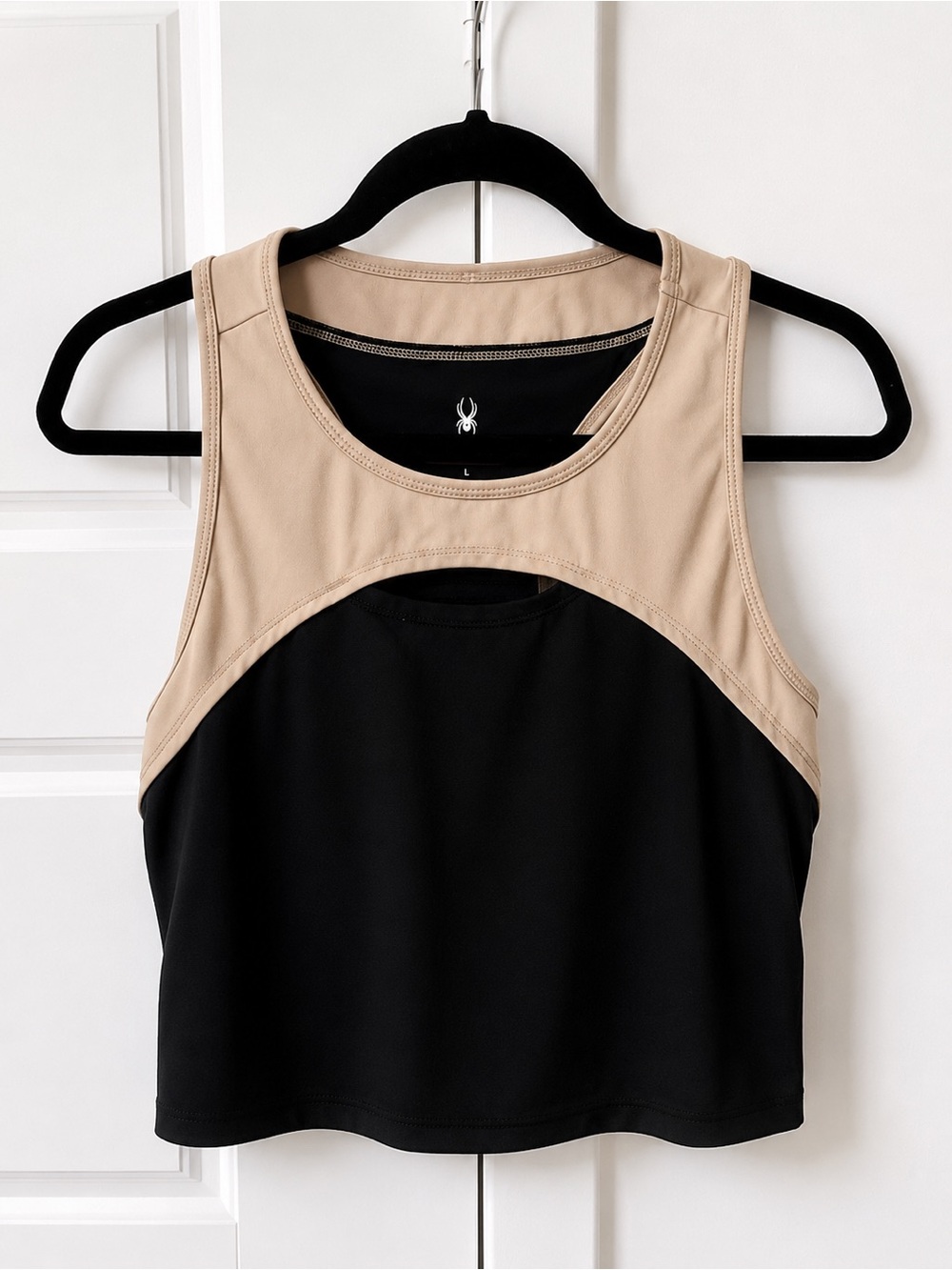 Spyder Active Racerback Workout Tank w/ Built-In Bra Size Large
